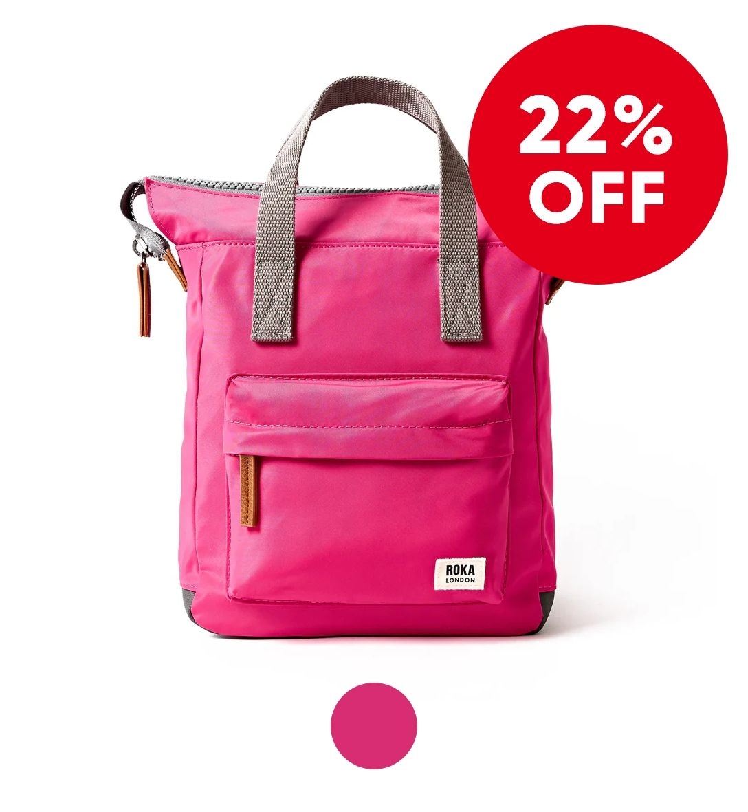   Roka Zip Top Tote Backpack - Bantry B