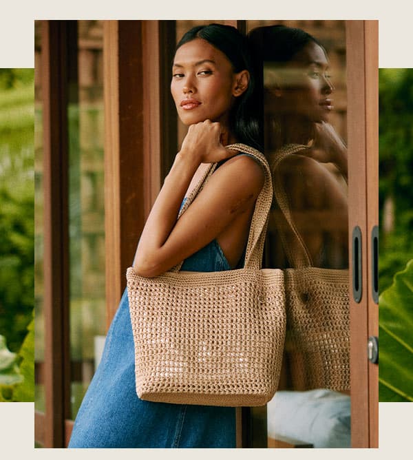 Casual Classics Tote in Bamboo with Gold