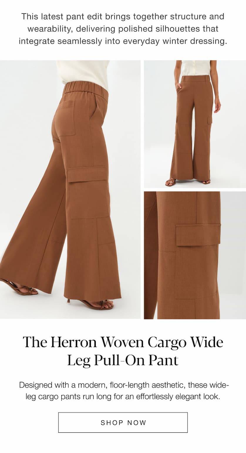 The Herron Woven Cargo Wide Leg Pull-On Pant. SHOP NOW