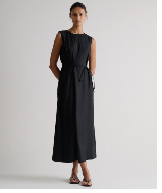 Linen Side Tie Dress