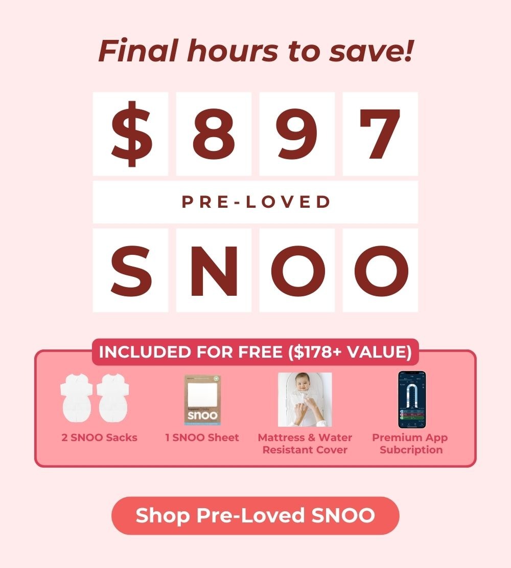 Final hours to save! $897 Pre-Loved SNOO. Shop