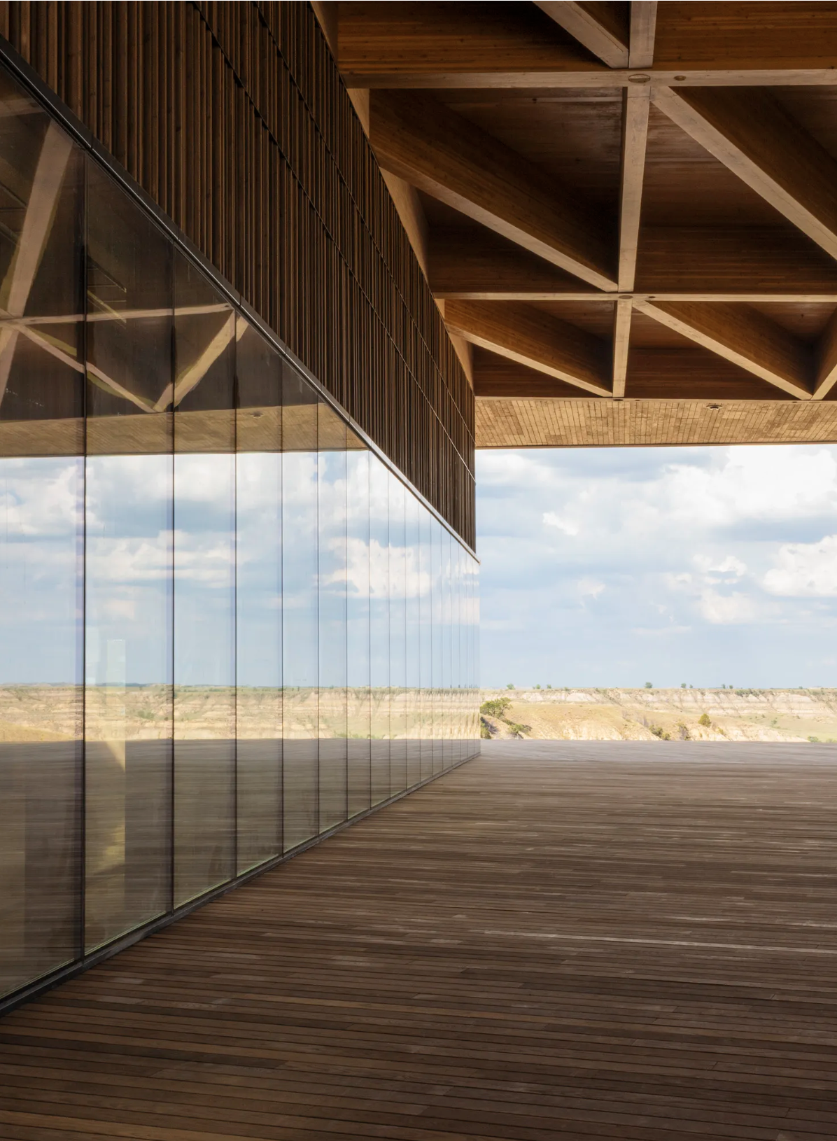 Theodore Roosevelt Library in the Badlands landscape