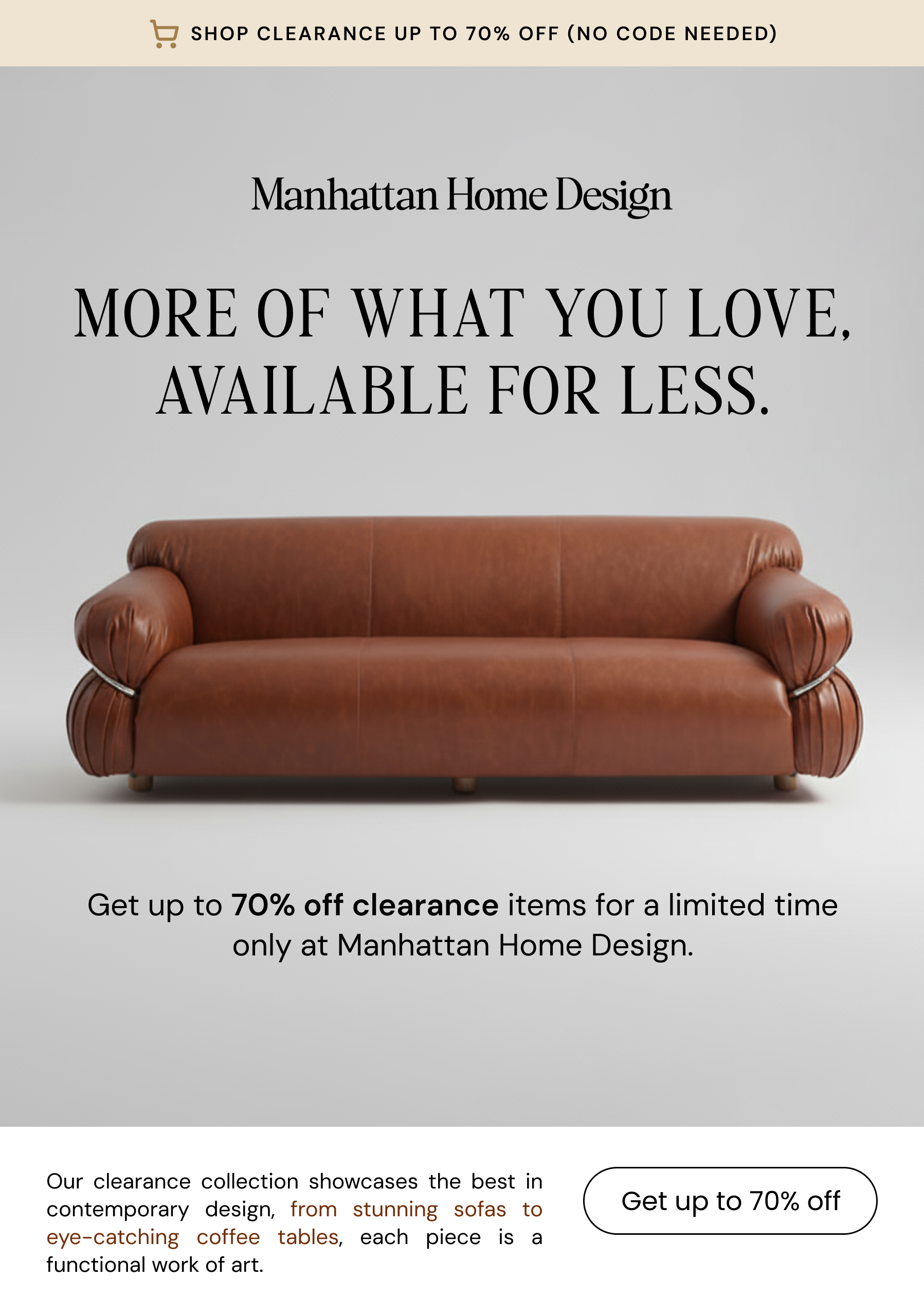 clearance sale