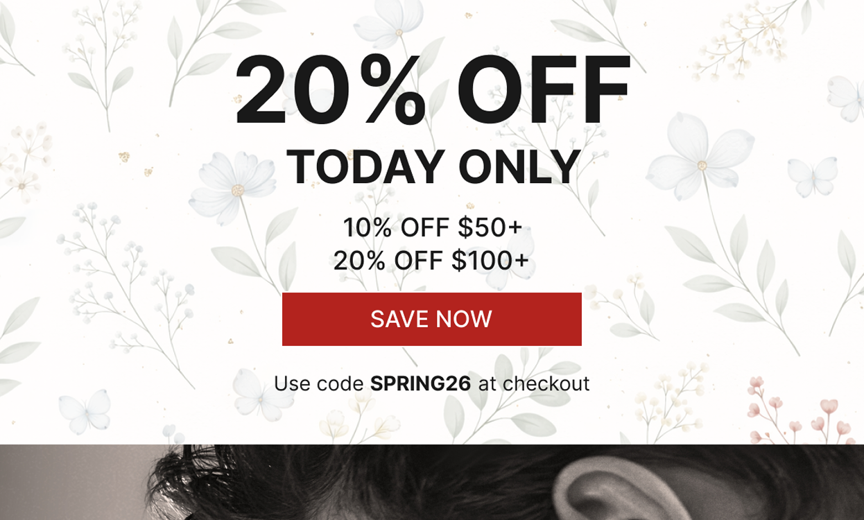 Step into spring with savings on the grooming essentials you use most. Get 10% off orders over $50 and 20% off orders over $100 during our sitewide sale.