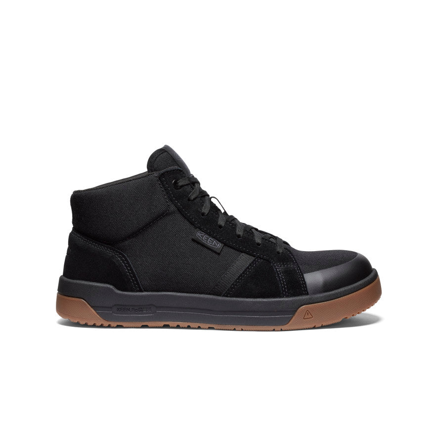 Image of Men's Kenton Mid Work Shoe (Carbon Toe)  |  Black/Gum