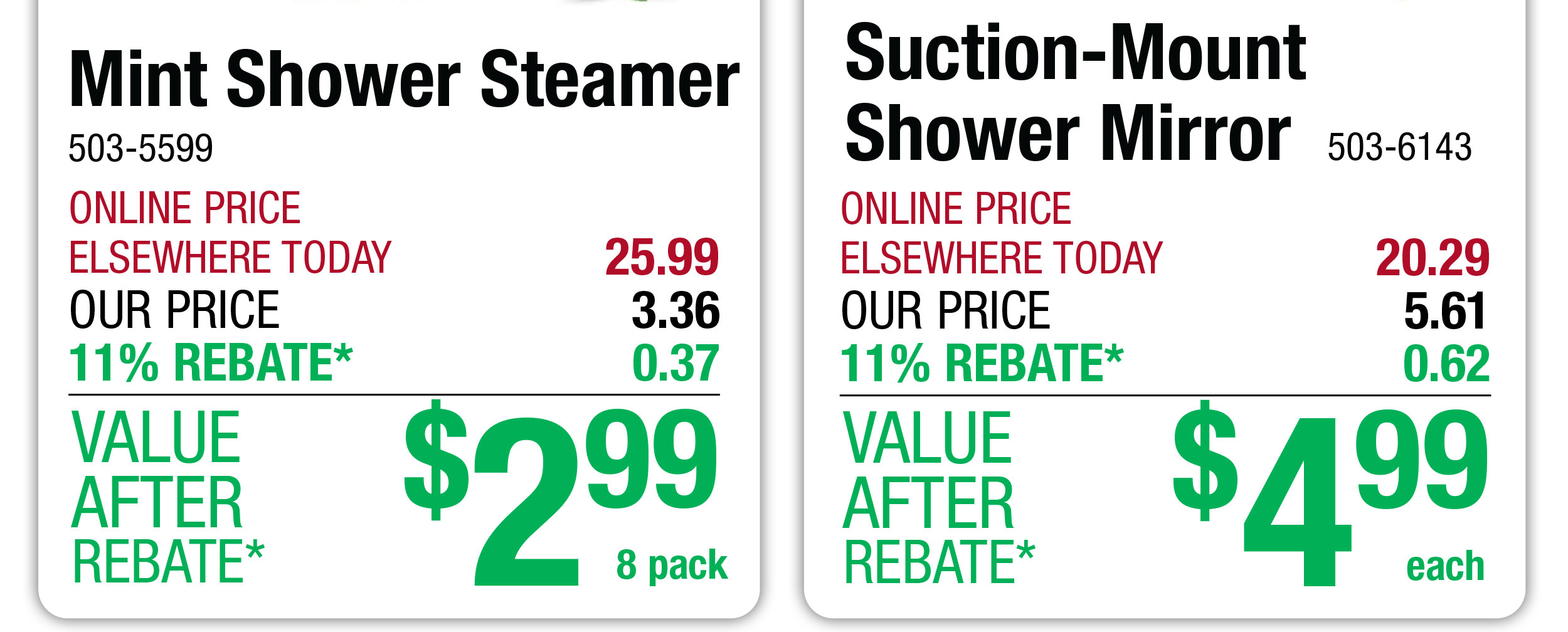 Suction-Mount Shower Mirror - ONLY $4.99 After Rebate*!