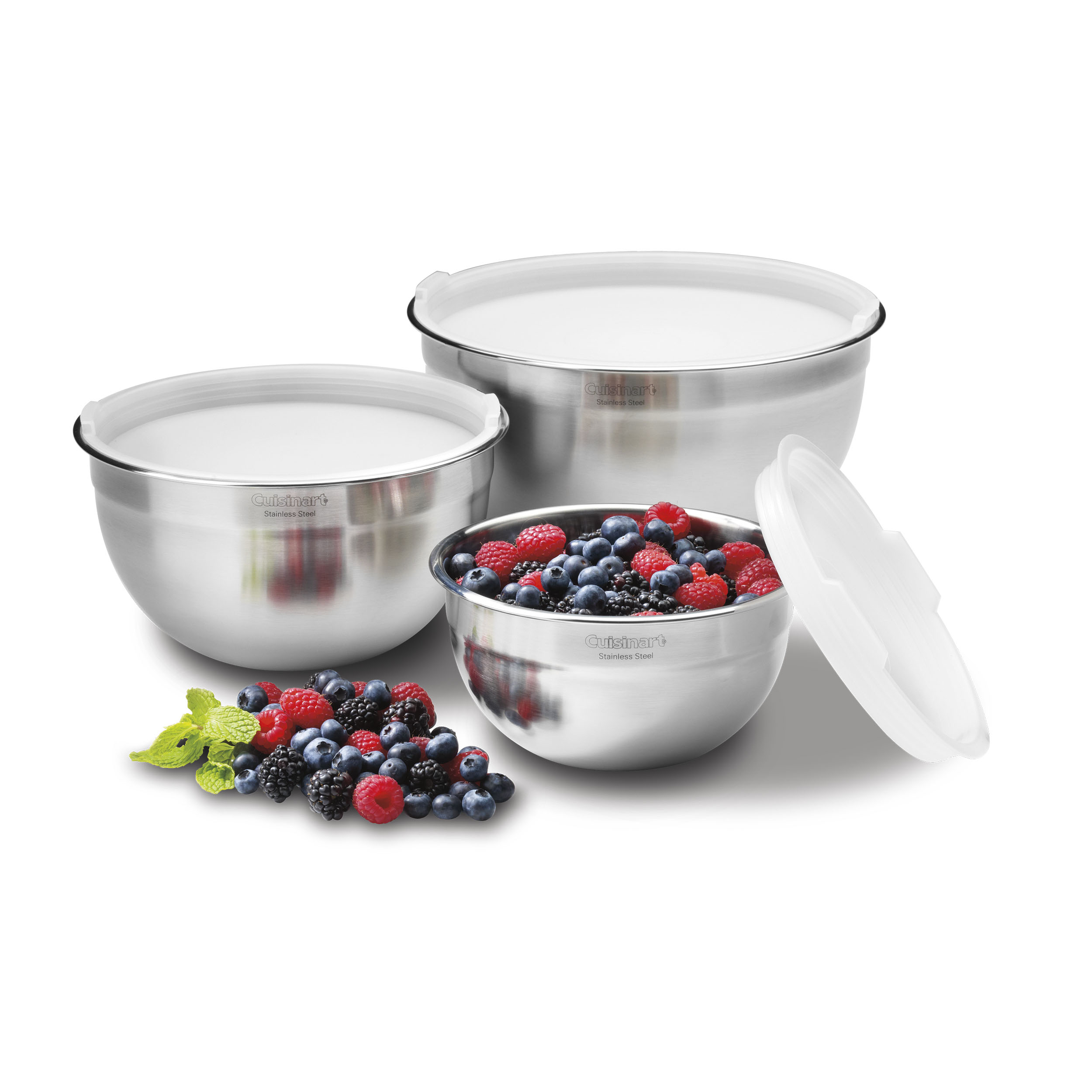Image of Stainless Steel Mixing Bowls with Lids