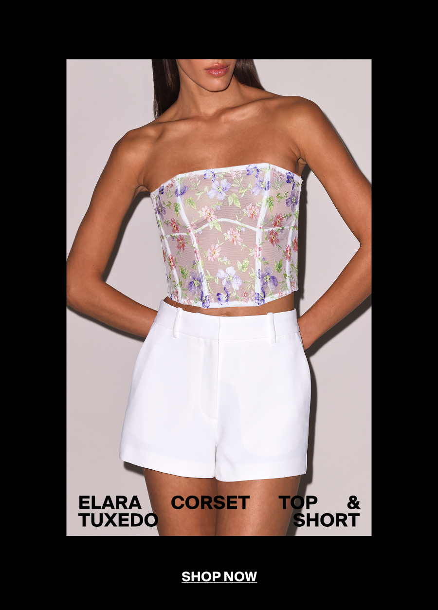 Elara Corset Top & Tuxedo Short
