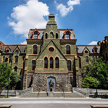 The exterior of Houston Hall on Penn's campus.