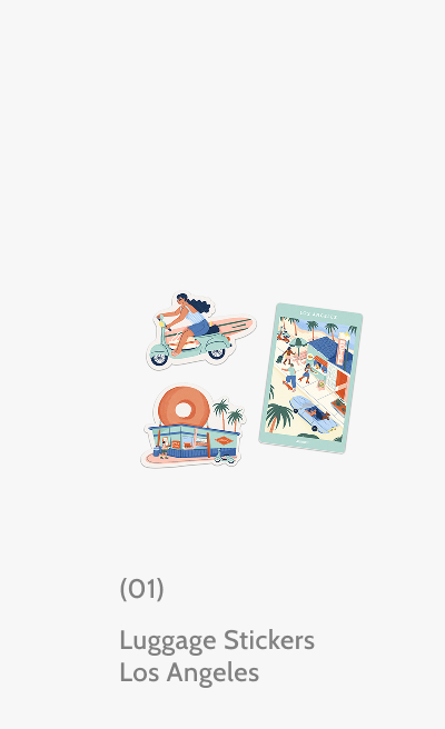 (01) Luggage Stickers Los Angeles.