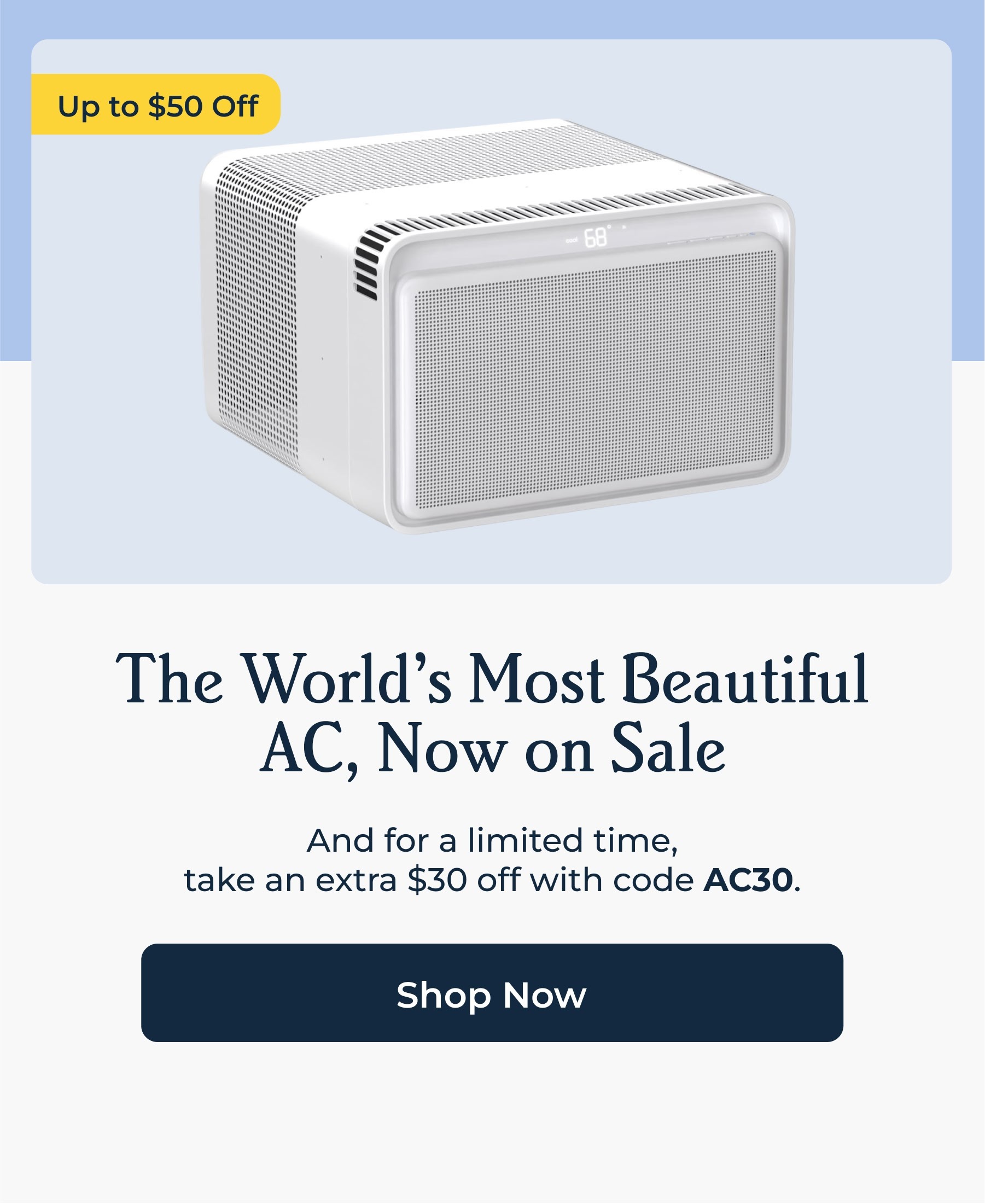 The World's Most Beautiful AC, Now On Sale