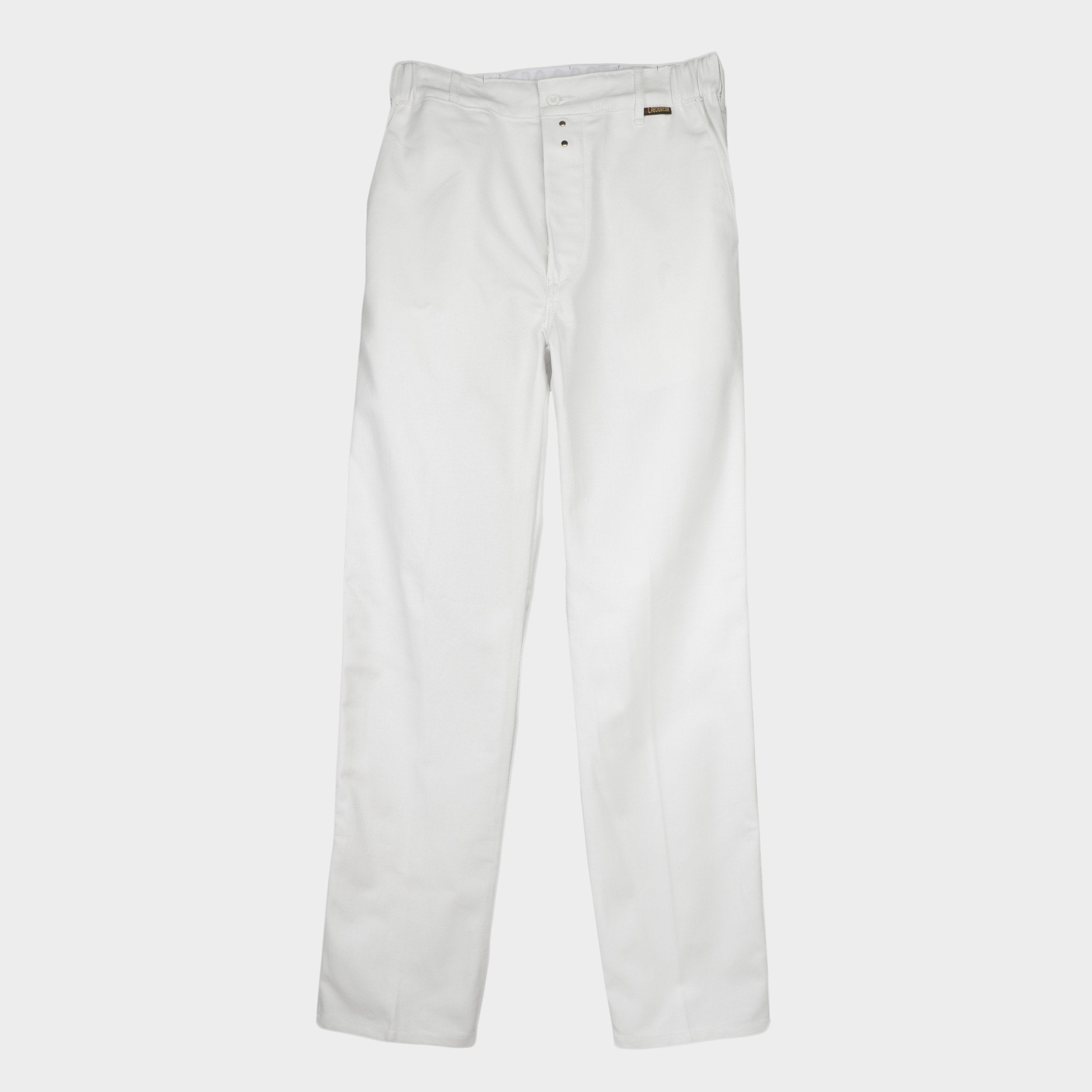 Image of Le Laboureur French Cotton Work Pant in White