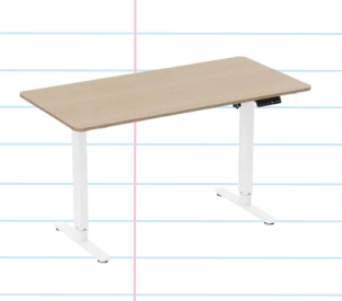 Ergolux Electric Standing Desk 140 x 70cm (Oak/White) Product Image