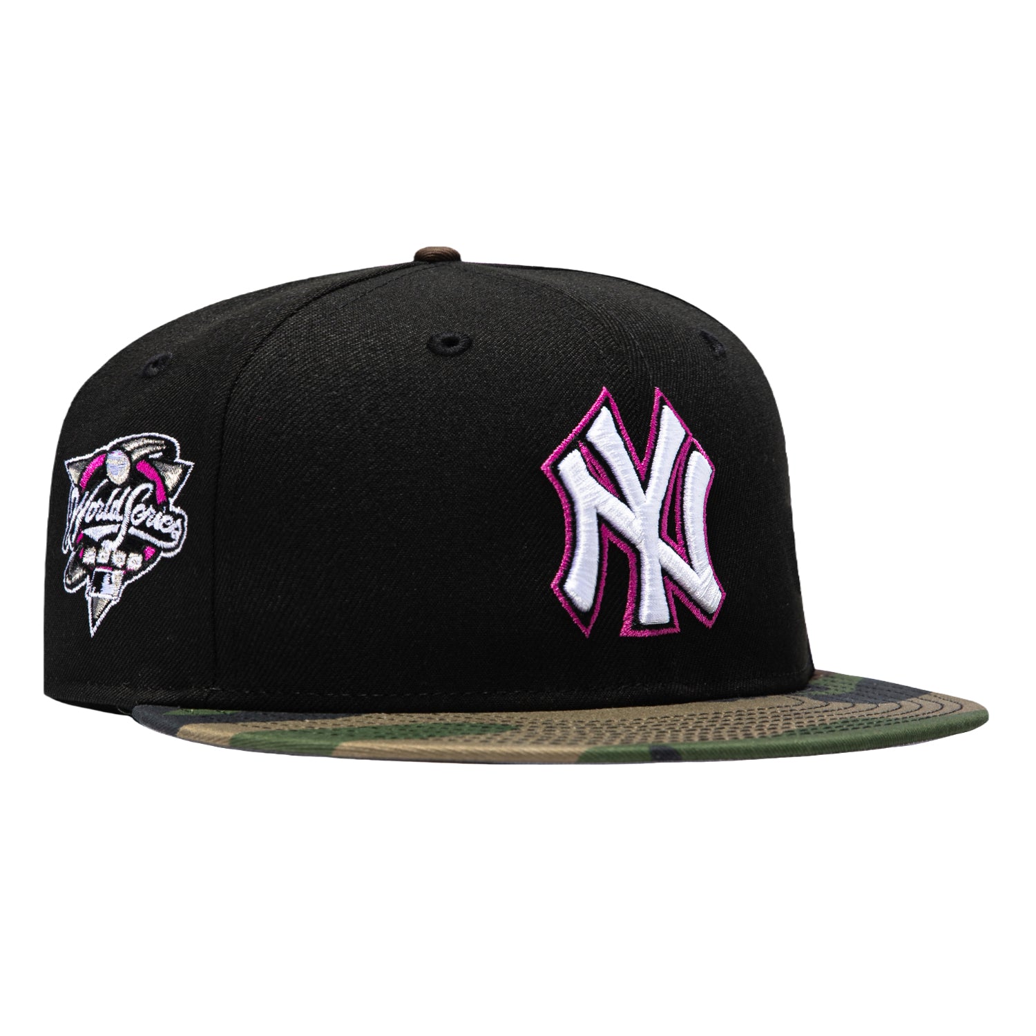 Image of New Era 59Fifty New York Yankees 2000 World Series Patch Hat - Black, Camo