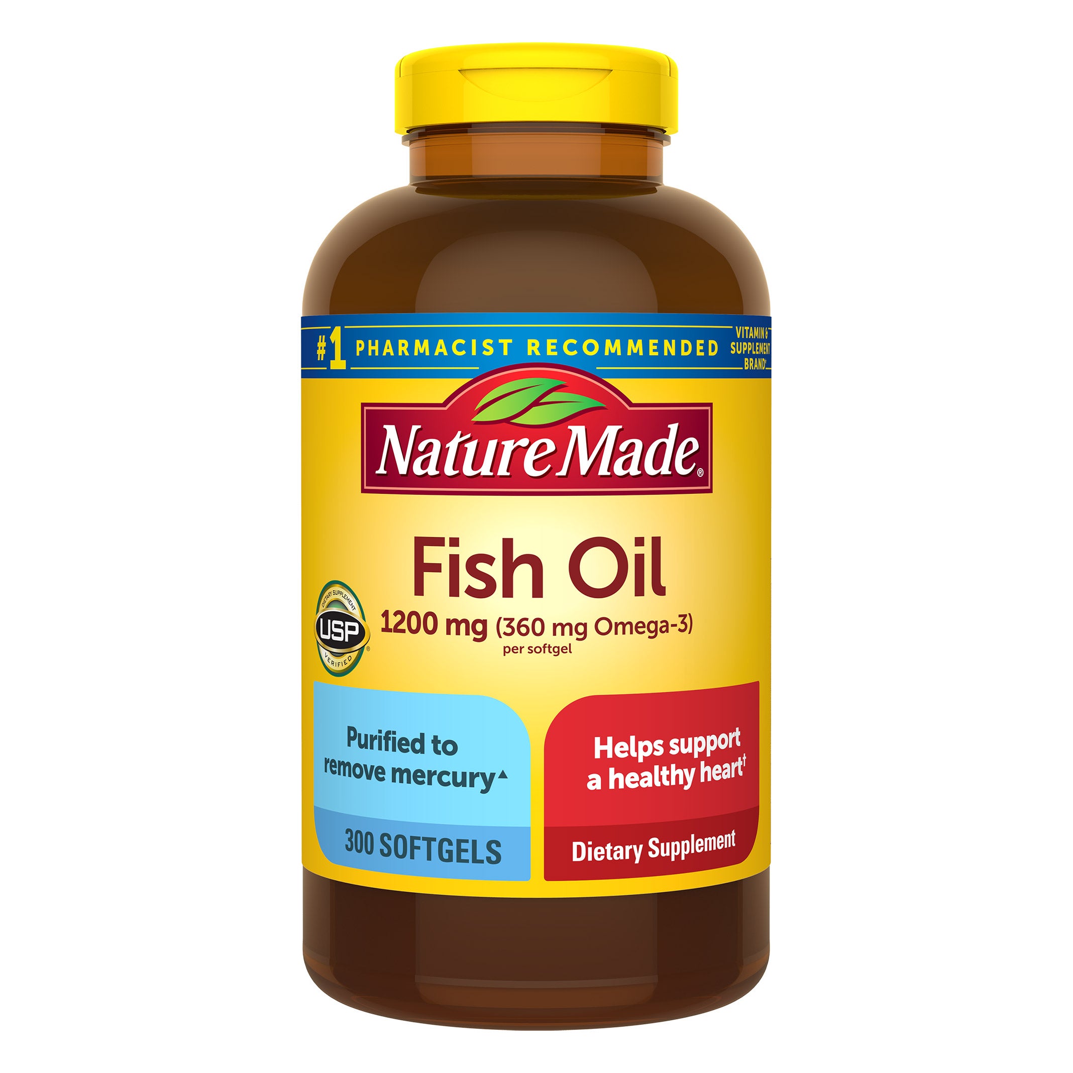 Nature Made Fish Oil 1,200 mg, 300 Softgels