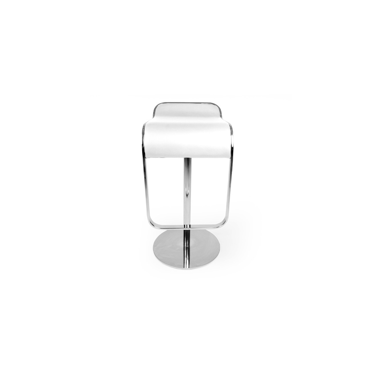 Image of Lem Piston Italian Leather Adjustable Barstool - Chrome Base - Final Sale