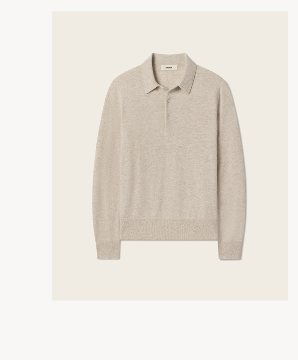 Heather Oat California Cashmere Polo