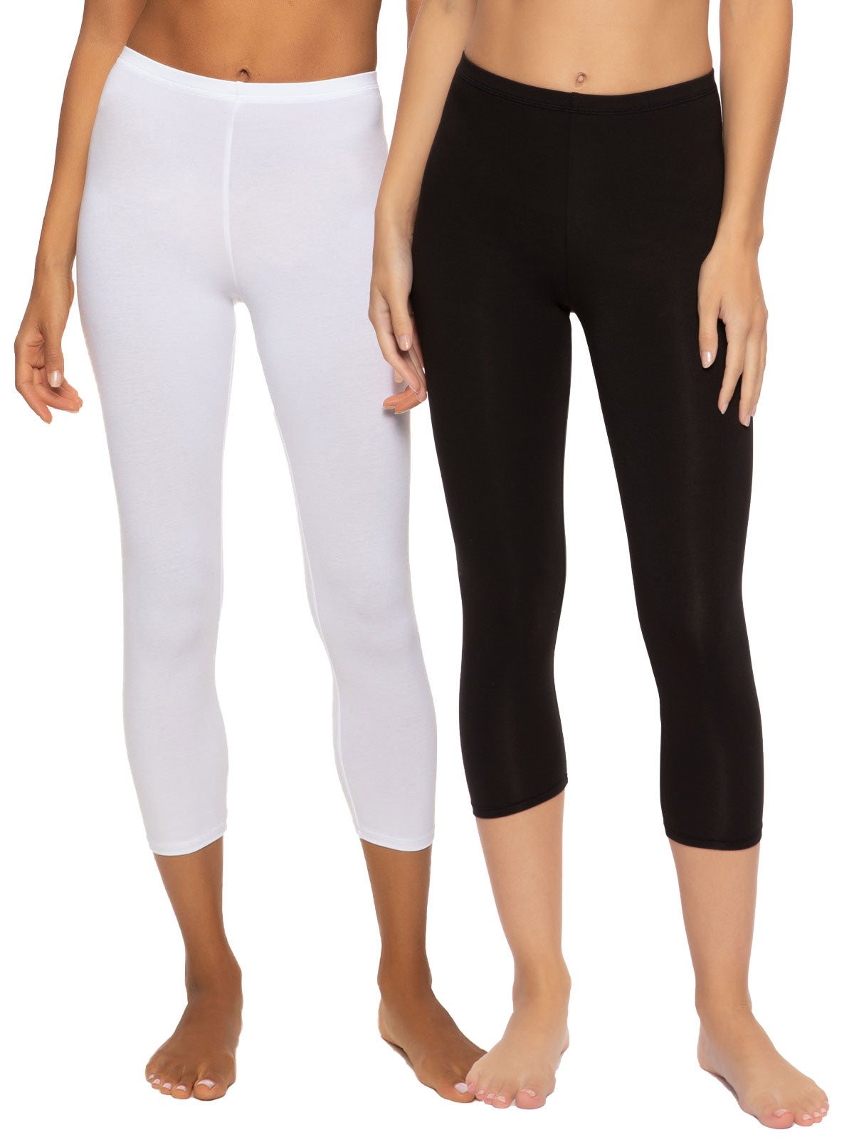 Image of Cotton Modal Capri Leggings 2-Pack