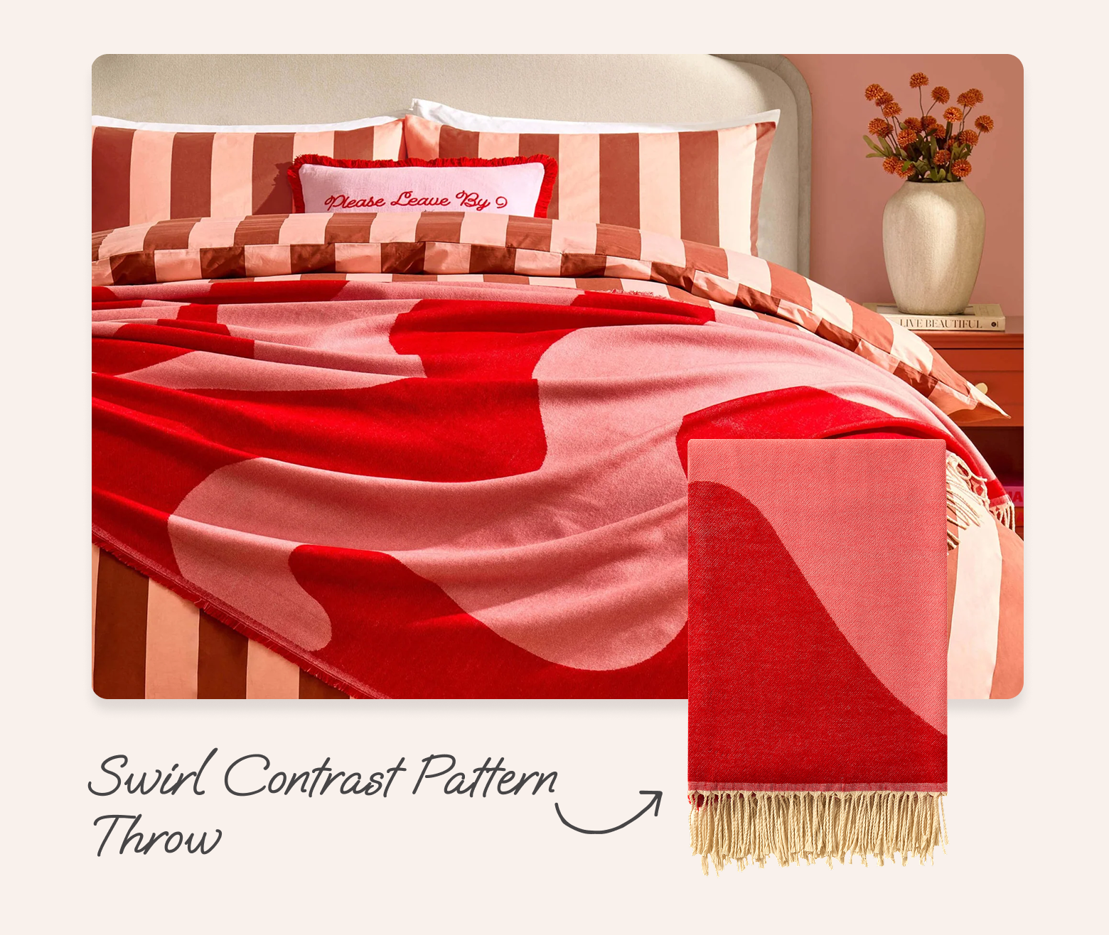 Swirl Contrast Pattern Throw