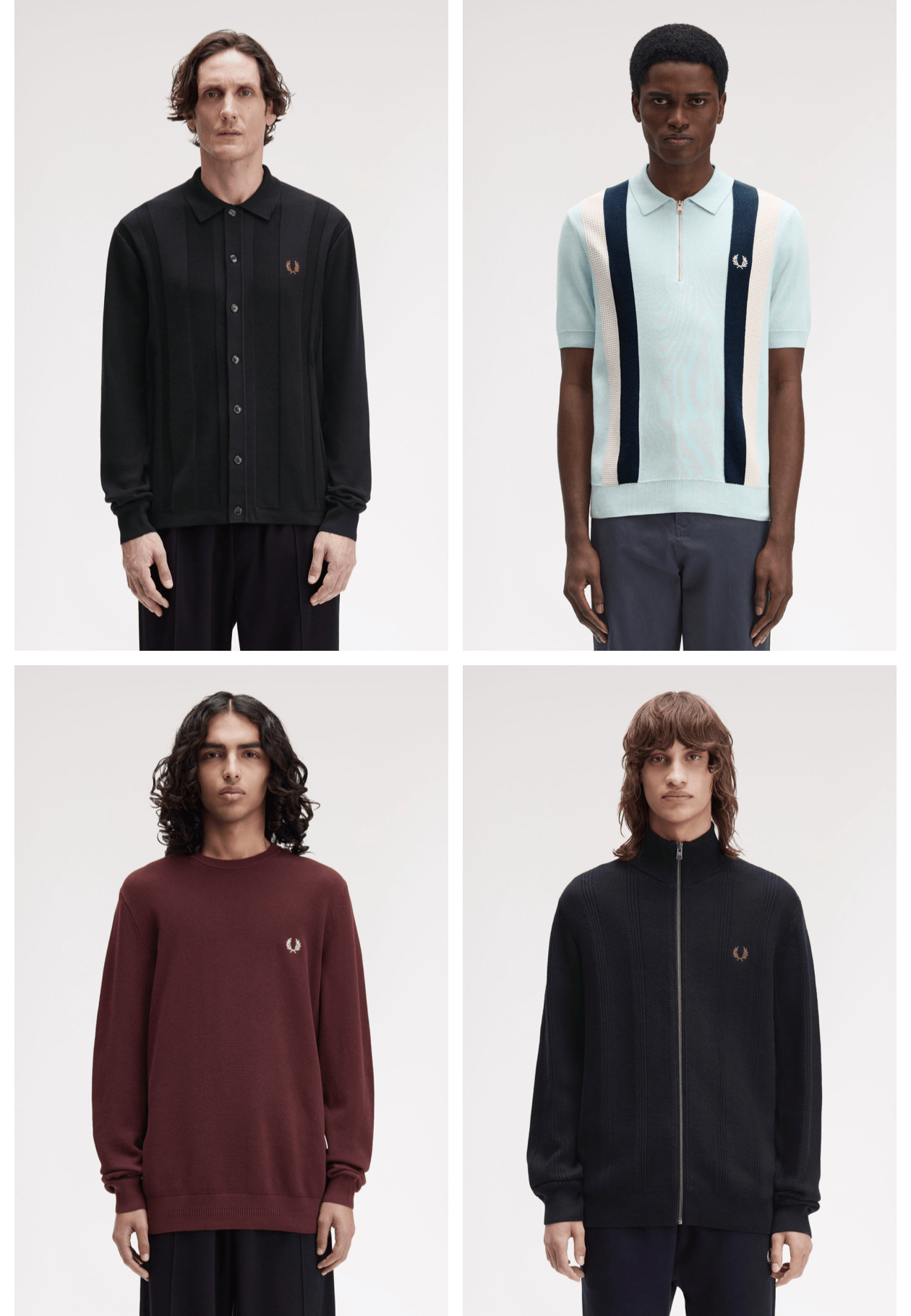A selection of Fred Perry Knitwear