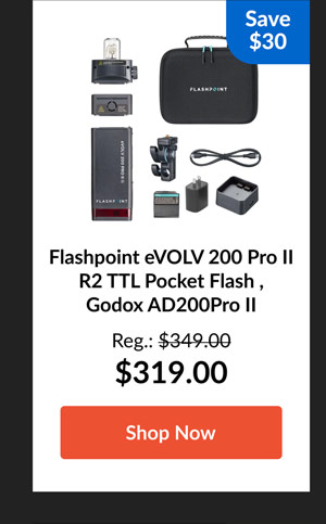 Flashpoint eVOLV 200 Pro II R2 TTL Pocket Flash , Godox AD200Pro II