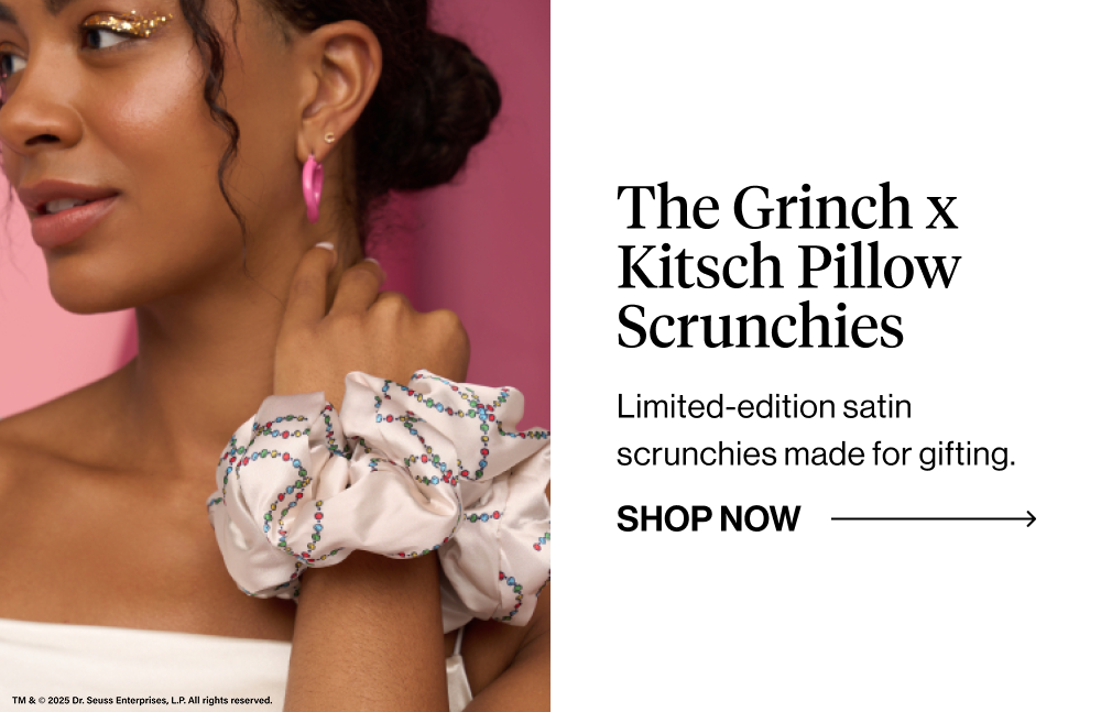 The Grinch x Kitsch Pillow Scrunchies