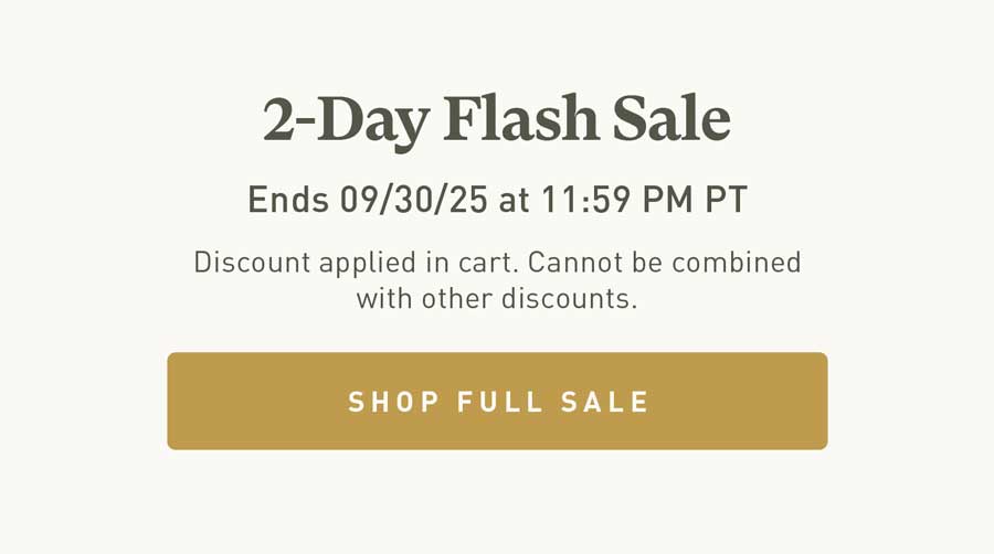 Flash Sale: extra 30% off all clearance items
