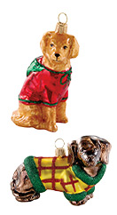 Man's Best Friend Glass Ornaments