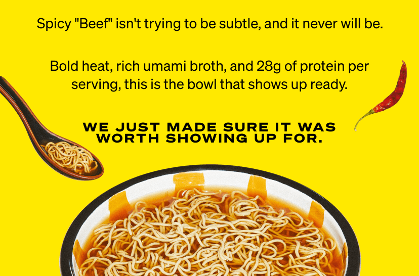 Spicy "Beef" isn't trying to be subtle, and it never will be. 