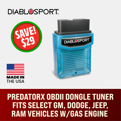 PredatorX OBDII Dongle Tuner Fits Select GM, Dodge, Jeep, Ram Vehicles w/Gas Engine