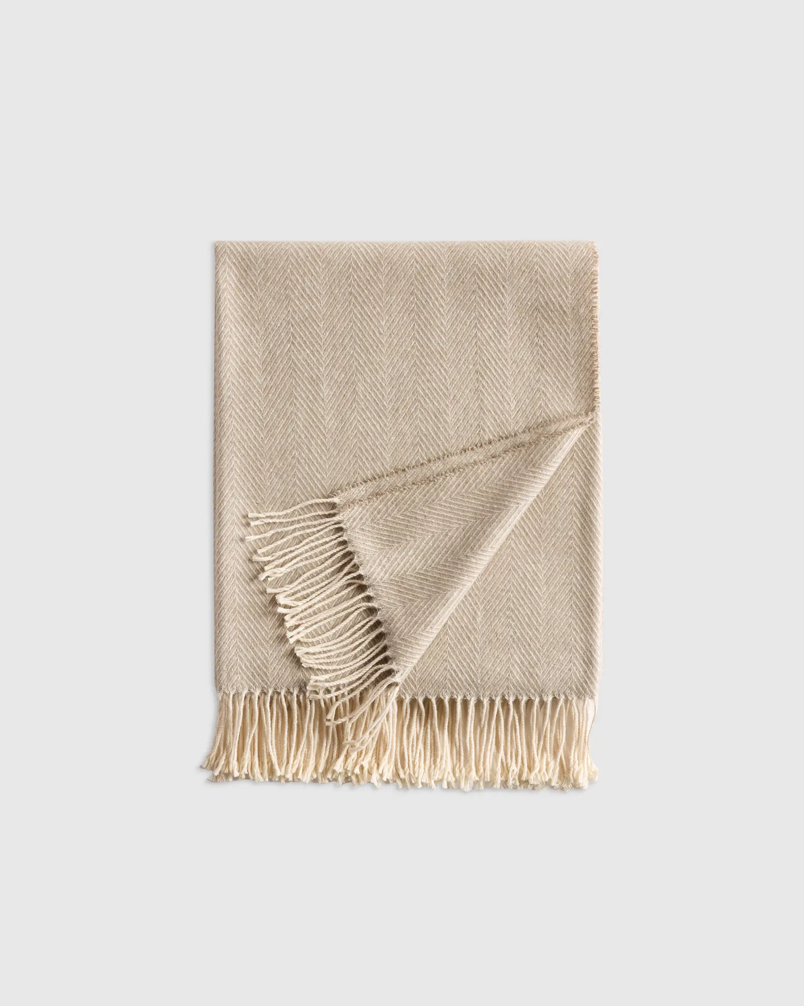 Italian Cotton Herringbone Throw