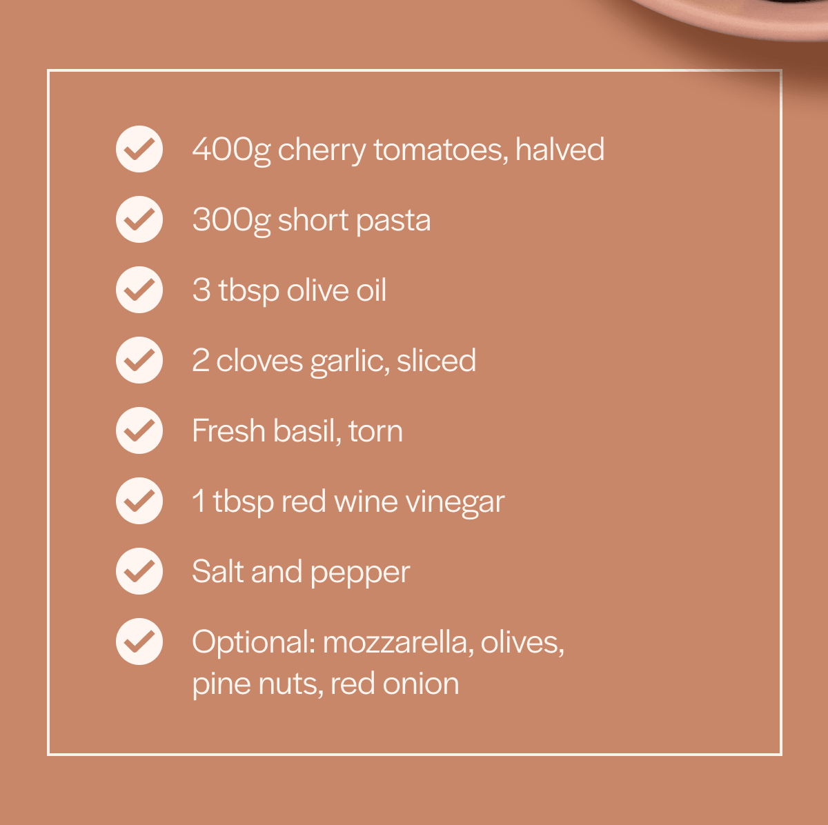 400g cherry tomatoes, halved