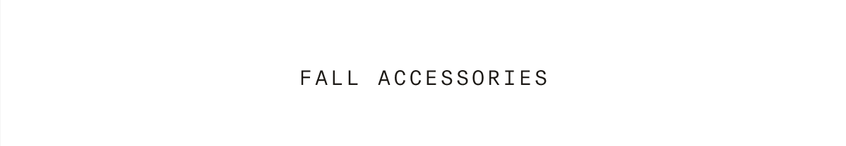 FALL ACCESSORIES