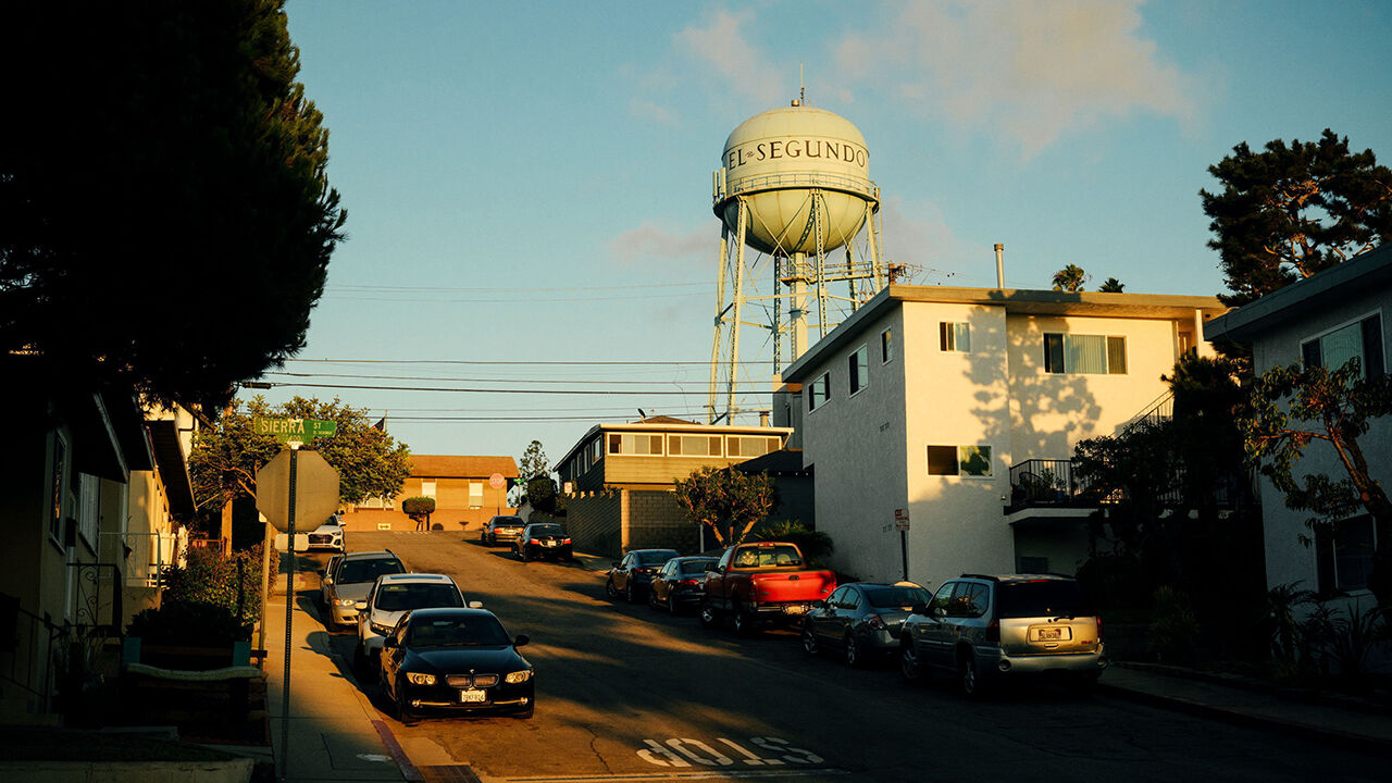El Segundo water tower, Los Angeles, USA.