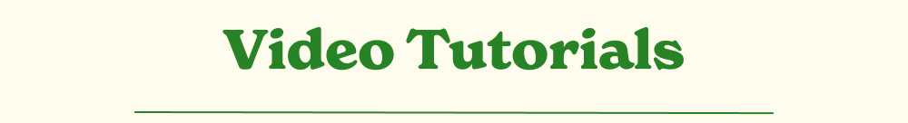 Video Tutorials