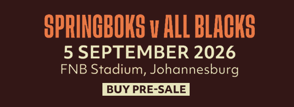 Springboks v All Blacks. 05 Sep FNB Stadium, Johannesburg. Buy Pre-sale