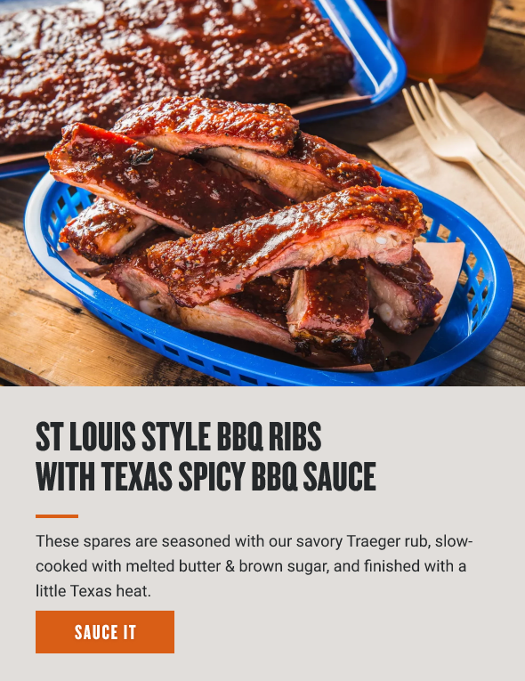St Louis Style BBQ Ribs with Texas Spicy BBQ Sauce 