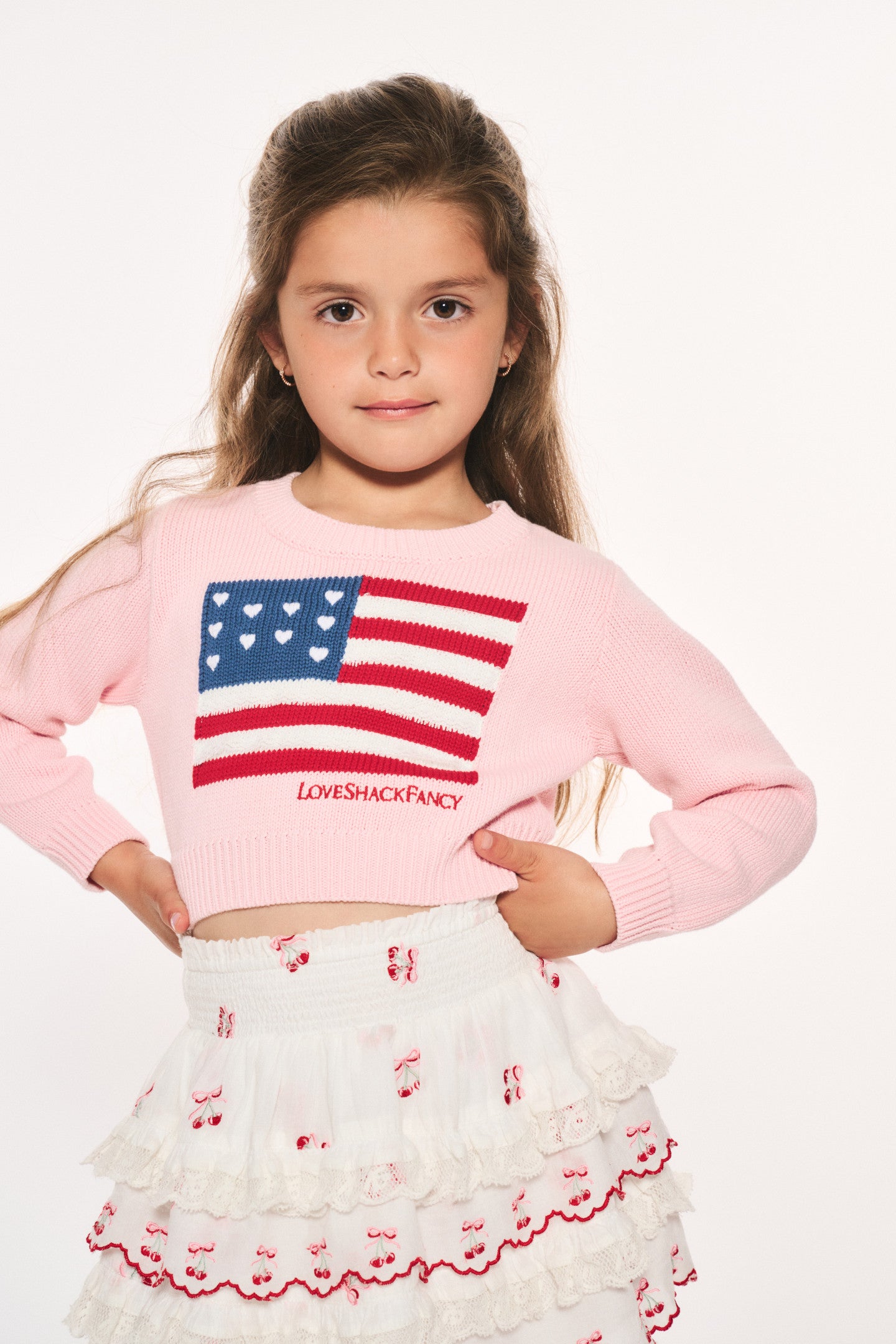 Image of Girls Viennetta Cotton Flag Sweater