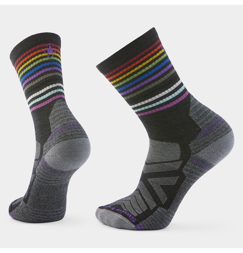 Hike Pride Crew Socks-Charcoal / L