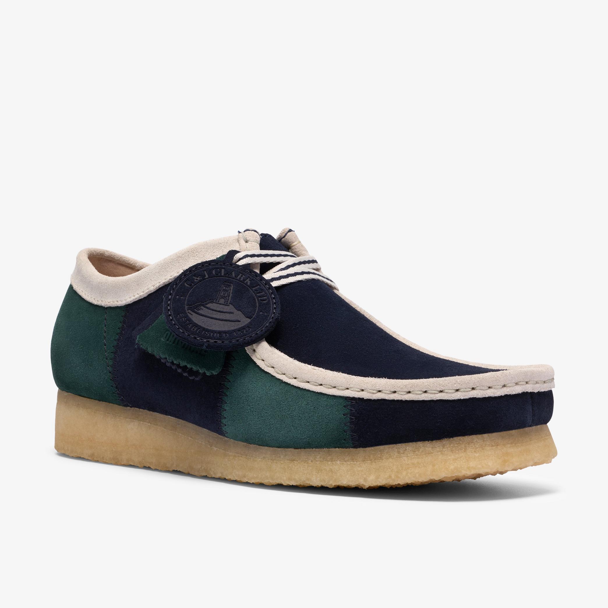 Shop Wallabee Blue/Green Stripe