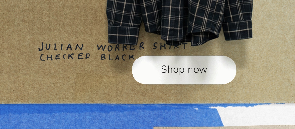 Julian Worker Shirt Checked Black