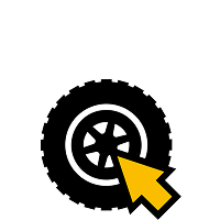 Tire with arrow icon