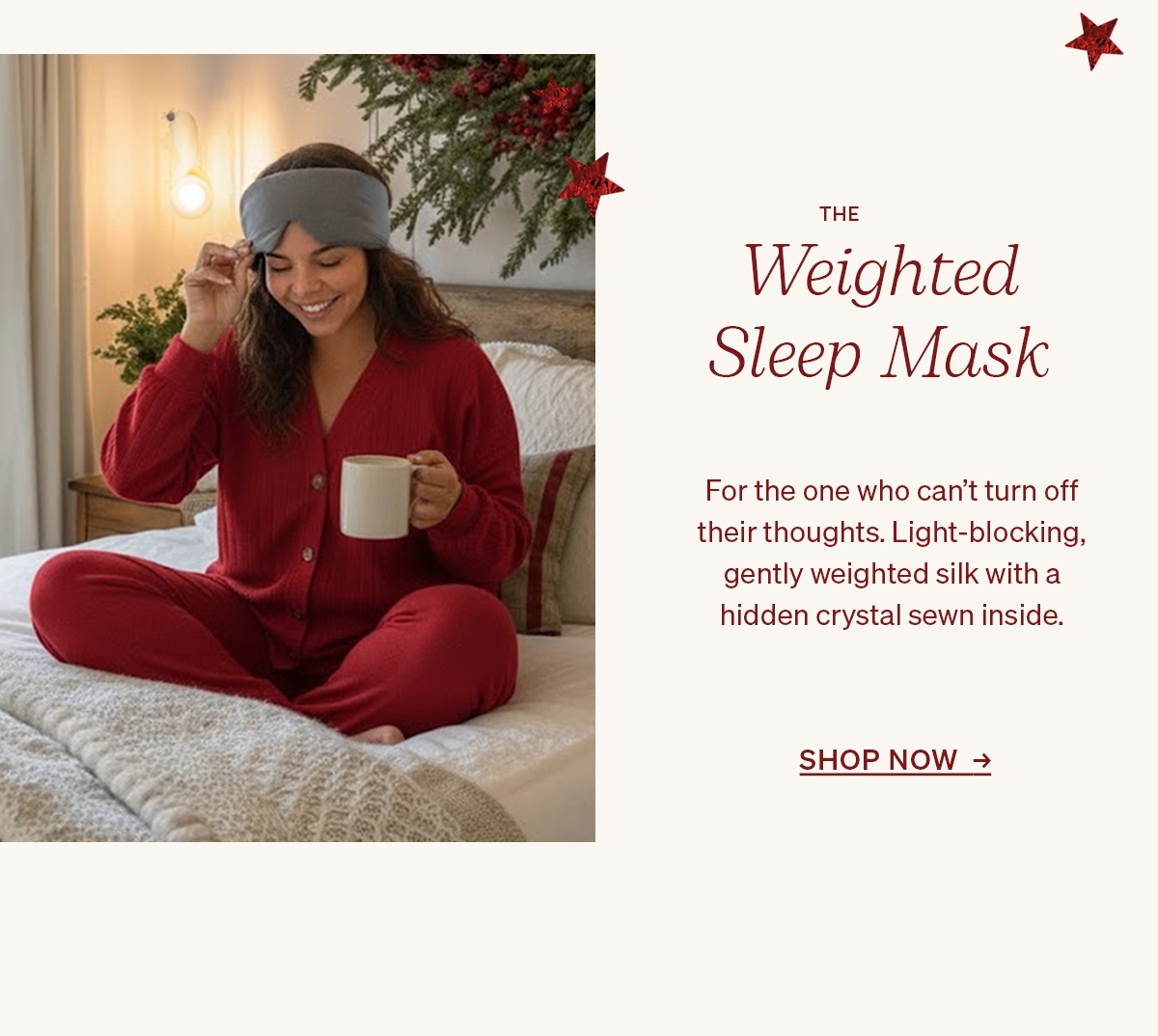 Baloo's Weighted Silk Sleep Mask