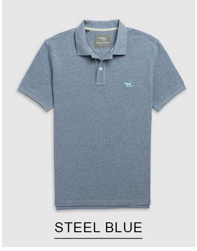 Shop Gunn Polo, Steel Blue online and instore at Rodd & Gunn