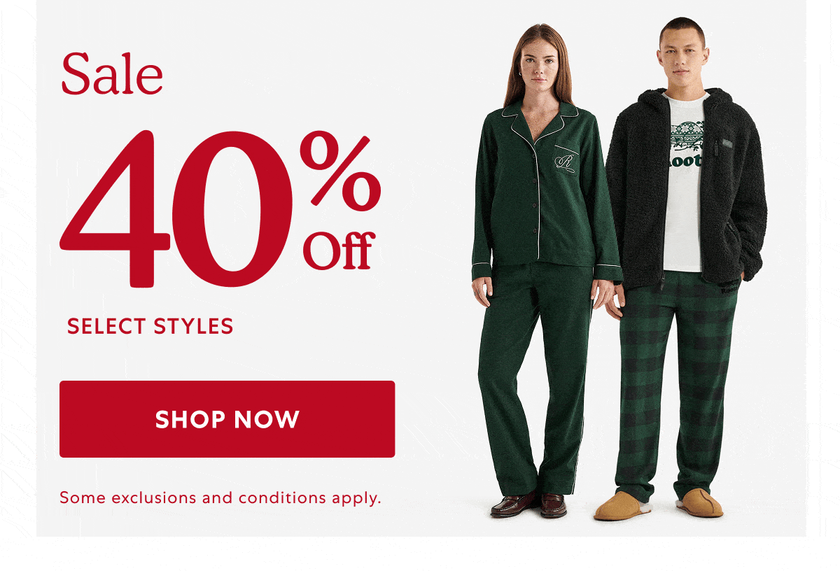 40% off Select Styles