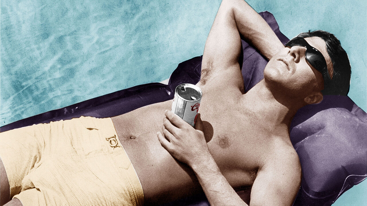Dustin Hoffman floats in a swimming pool in The Graduate