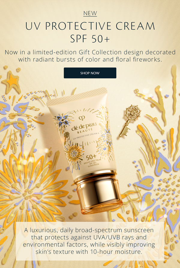 Now in a limited-edition Gift Collection design decorated with radiant bursts of color and floral fireworks.