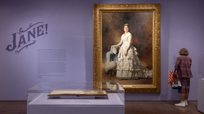 Exhibition unpacks the storied life of Jane Stanford