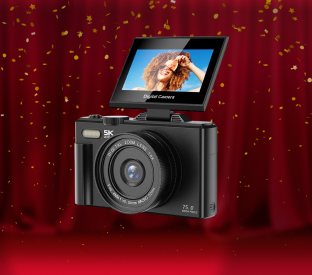 Kogan 5K 75MP Digital Vlogging Camera with Flip Screen (Dual Battery Bundle) Product Image