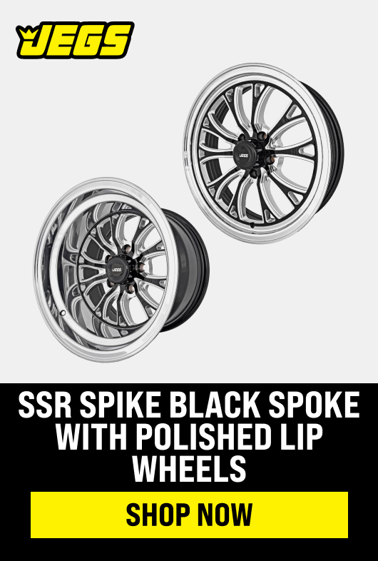 SSR Spike Black Spoke with Polished Lip Wheels